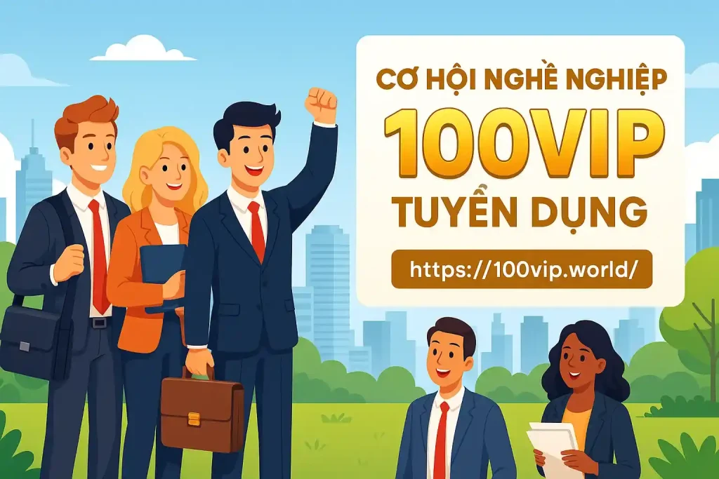 cơ hội nghề nghiệp tại 100vip tuyển dụng (1)